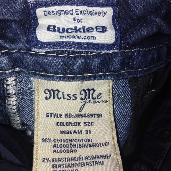 Miss me jeans from Buckle *Tiny Flaw* size 28 decorated flap pockets - Picture 9 of 9